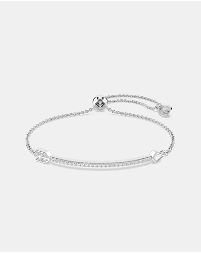 Swarovski - Idyllia Bracelet, Mixed Cuts, Arrow, White, Rhodium Plated
