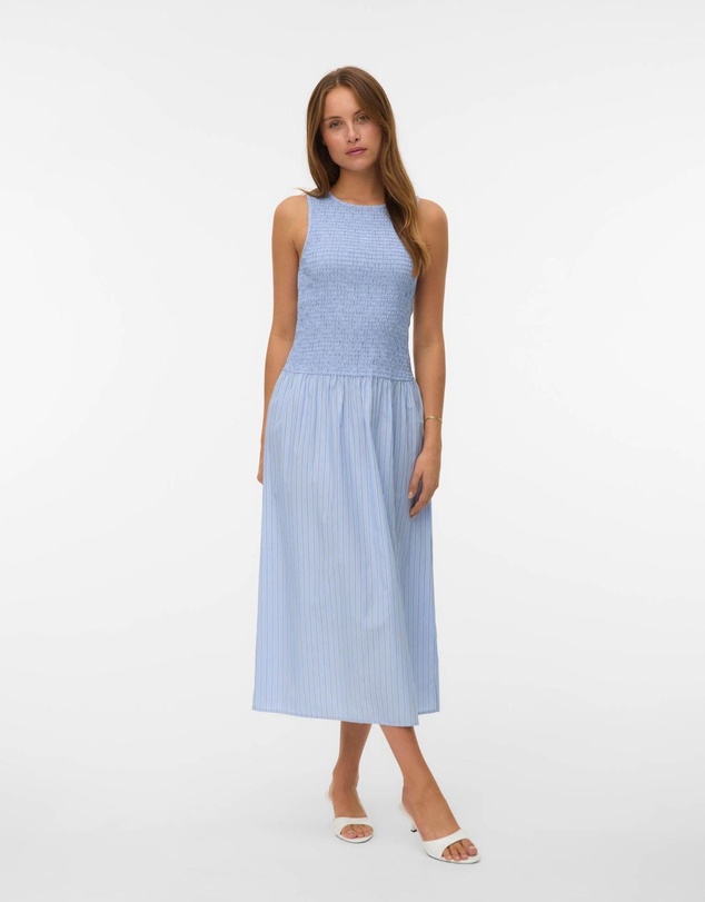 Vero Moda - Leya Stripe Midi Dress