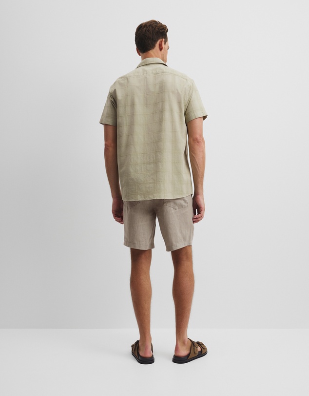 Country Road - Short Sleeve Regular Fit Cotton Woven Check Shirt