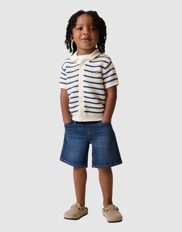 GAP - Logo Pull On Denim Shorts - Babies-Kids