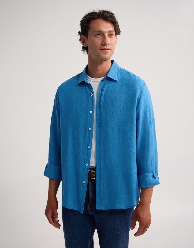 Oxford - Cooper Ls Delave Linen Shirt