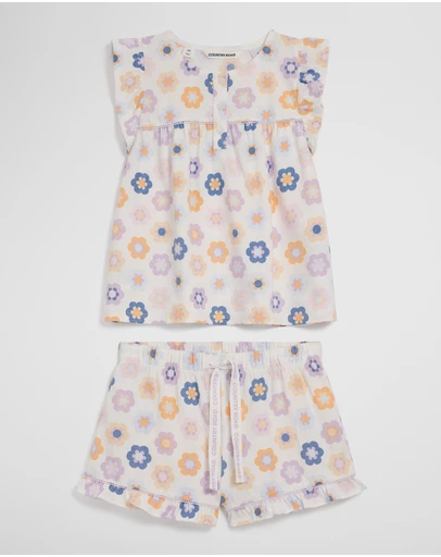 Country Road - Short Sleeve Frill Sleep Set