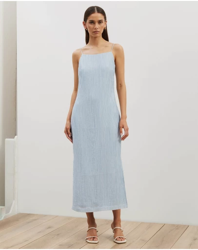Atmos&Here - Plisse Maxi Slip Dress