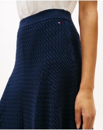 Tommy Hilfiger - Cotton Cable Knit Mini Skirt