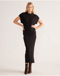 MOS The Label - Wistful Knit Midi Skirt
