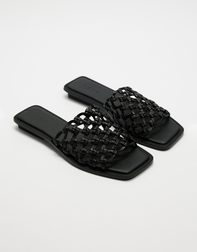 AERE - Leather Braided Slides