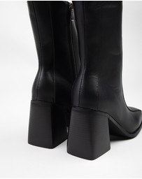 RAID - Jacker high block heeled boots in black