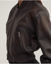 Witchery - Crop Burnished Bomber Jacket