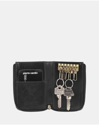 Pierre Cardin - Pierre Cardin Italian Leather Key + Credit Card Holder