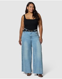 Sunday In The City - Burnt Halo Flare Jean