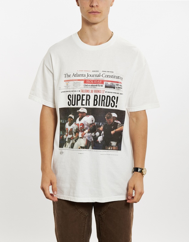 Vintage by The Real Deal - Pre Loved - 1999 NFL Falcons v Vikings Front Page Tee