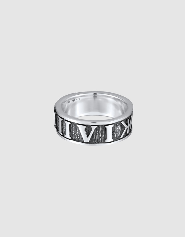 Kuzzoi - ICONIC EXCLUSIVE - Roman Number Band Ring in 925 Sterling Silver