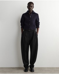 COS - Ribbed-Collar Boiled Merino Wool Jacket