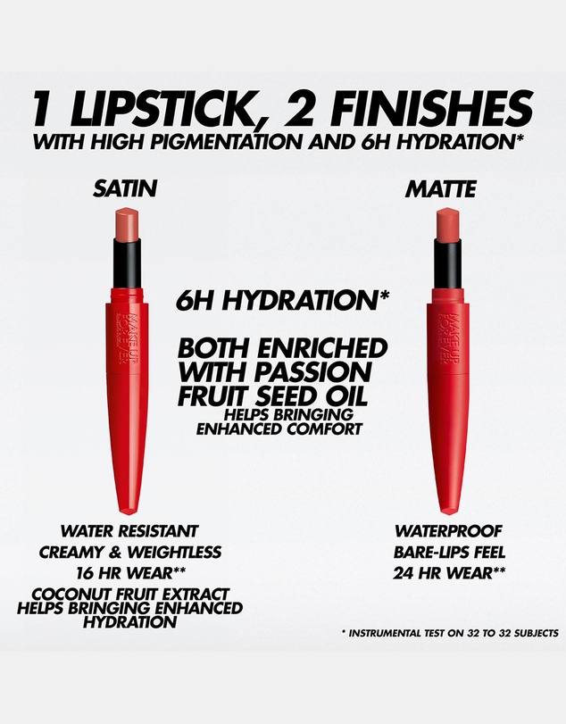 MAKE UP FOR EVER - Rouge Artist For Ever Satin Lipstick