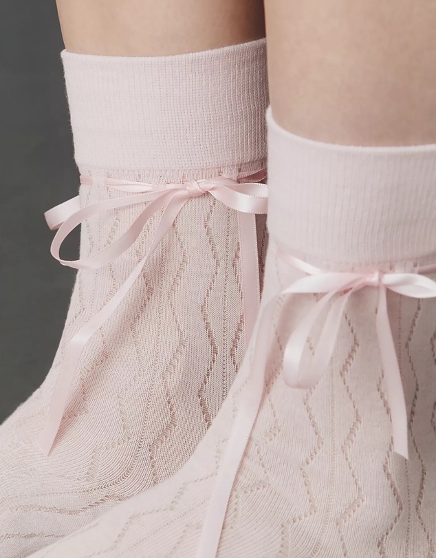 High Heel Jungle - Bella Satin Bow Socks