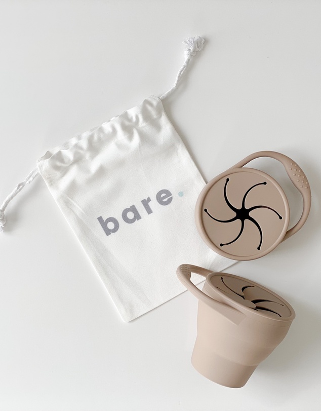 Bare The Label - Collapsible Silicone Snackie Cup