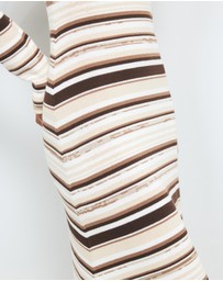 AERE - Bryn Stripe Knit Midi Dress
