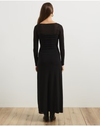 Atmos&Here - Dani Long Sleeve Mesh Midi Dress
