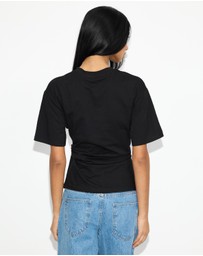Dazie - Ava Twist Detail Short Sleeve Tee