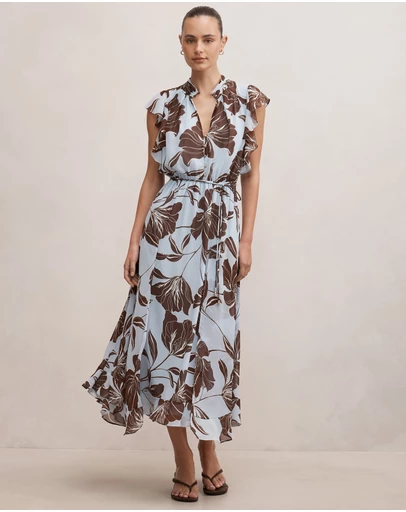 Forever New - Maxwell Flutter Sleeves Midi Dress