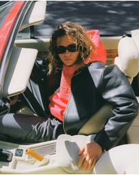 ENA PELLY - Washed Debossed Hoodie