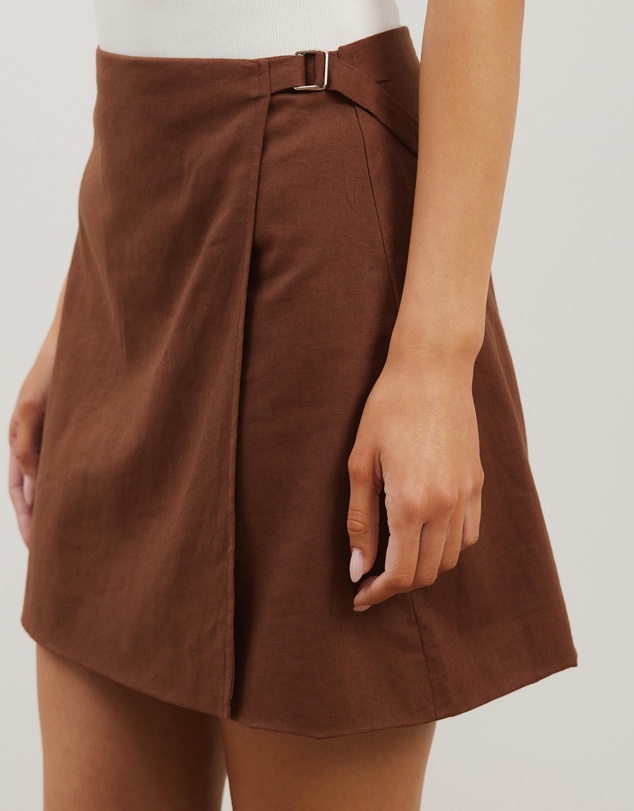 Atmos&Here - Zadie Mini Wrap Buckle Skirt