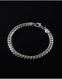 Najo - Cuban Men's Silver Bracelet (21cm)
