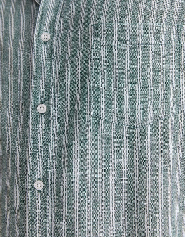 Sportscraft - Linen Short Sleeve Stripe Shirt