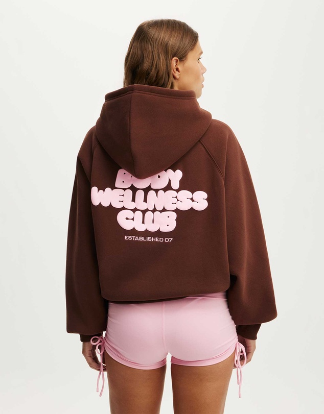 Cotton On Body Active - Plush Premium Graphic Raglan Hoodie