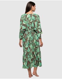 Nip Tuck Swim - Exotic Eden Corrimal One Size Maxi Dress