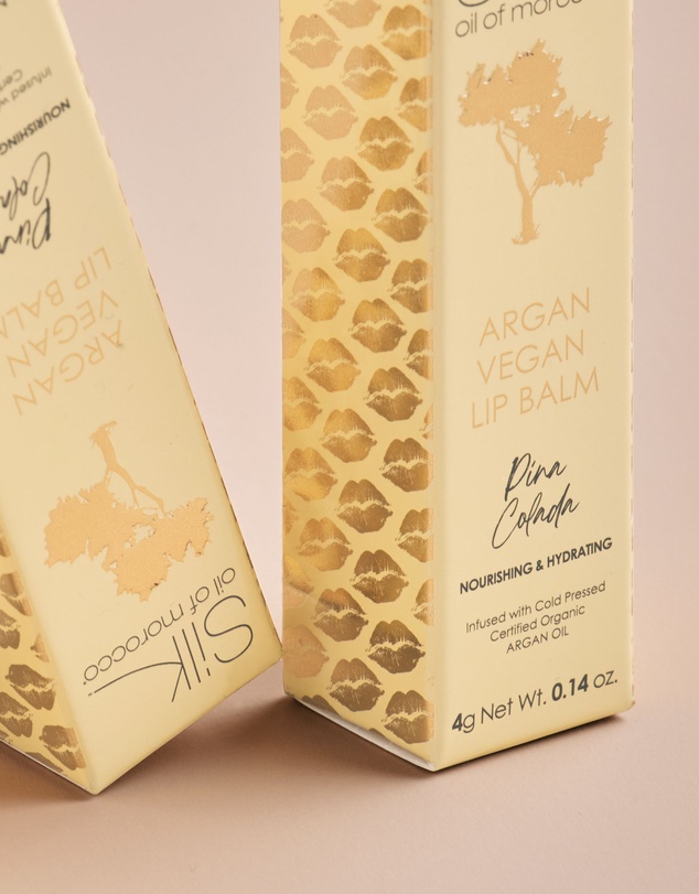 Silk Oil of Morocco - Argan Lip Balm - Mixed Duos Vanilla Cream - Pina Colada - Value Packs