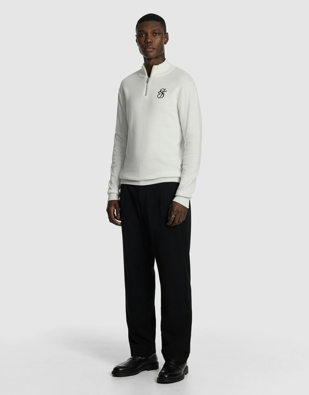 yd. - Ollie Embroidered 1/4 Zip Knit Jumper