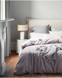 Aura Home - Chambray Fringe Quilt Cover