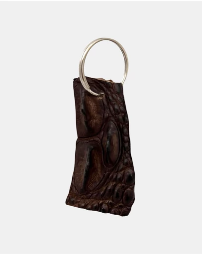Jacaru - Jacaru 6412 Keyring Genuine Crocodile Leather Backstrap