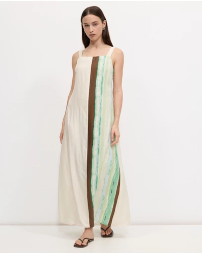 Calli - Stripe Column Maxi Dress