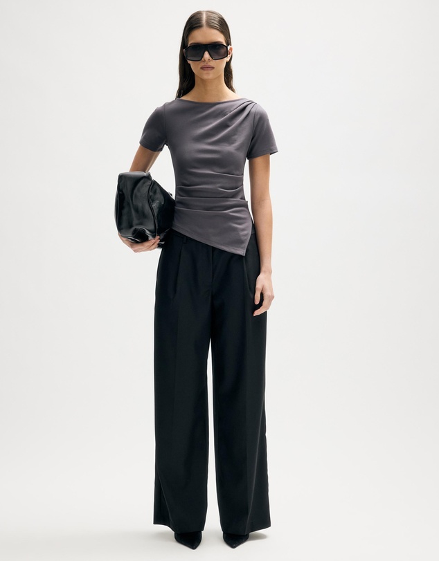 Minima Esenciales - Eliana Draped T-Shirt