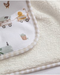 Living Textiles - Sherpa Blanket - Tractor Ride