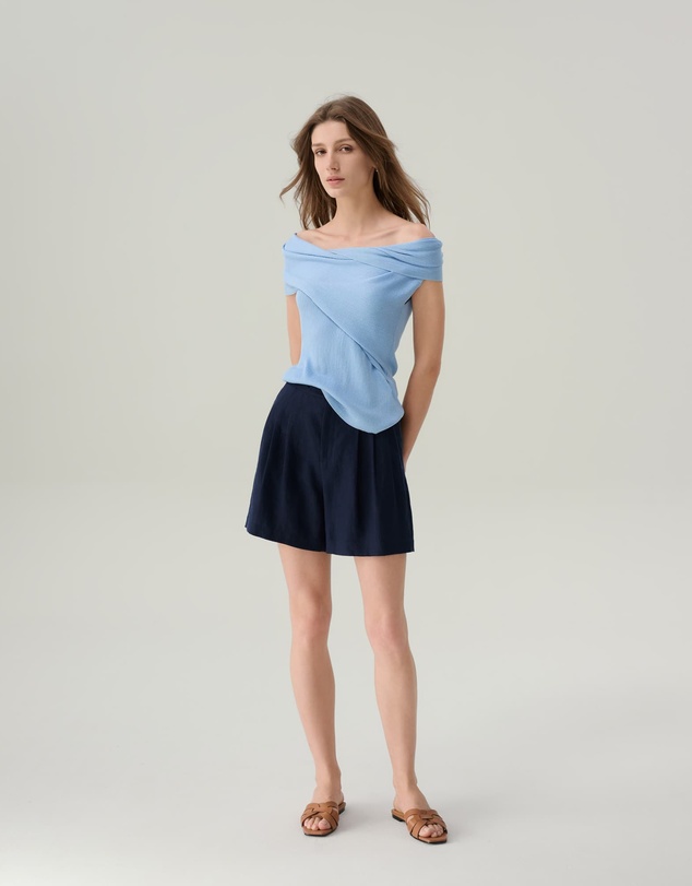 IDA+S - Romy Silk Off The Shoulder Top