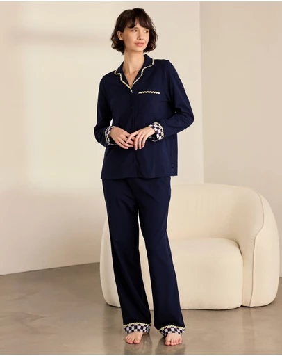Chelsea Peers - Organic Cotton Good Night Long Pyjama Set