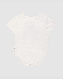 Fleur Harris - 'Up To The Land Of Goodies' Treasured Short Sleeve Bodysuit in Porcelain