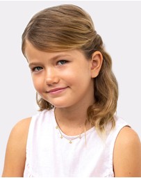 Elli Jewelry - Necklace Kids Flower Pendant with Crystals in 925 Sterling Silver Gold Plated