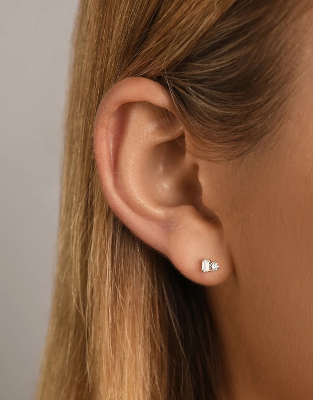 Von Treskow - Tresora Flat Back Lab Diamond Stud