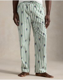 Polo Ralph Lauren - Polo Bear Striped Cotton Pajama Pants