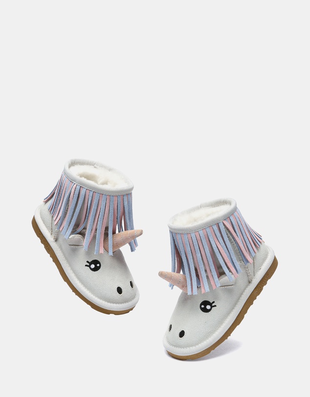 EVERAU - EverAU Ugg Unicorn Kids Plus Cow Suede Upper UGG Boots