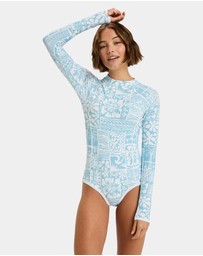 Roxy - Womens Flowers Wave Long Sleeve Onesie Rash Vest