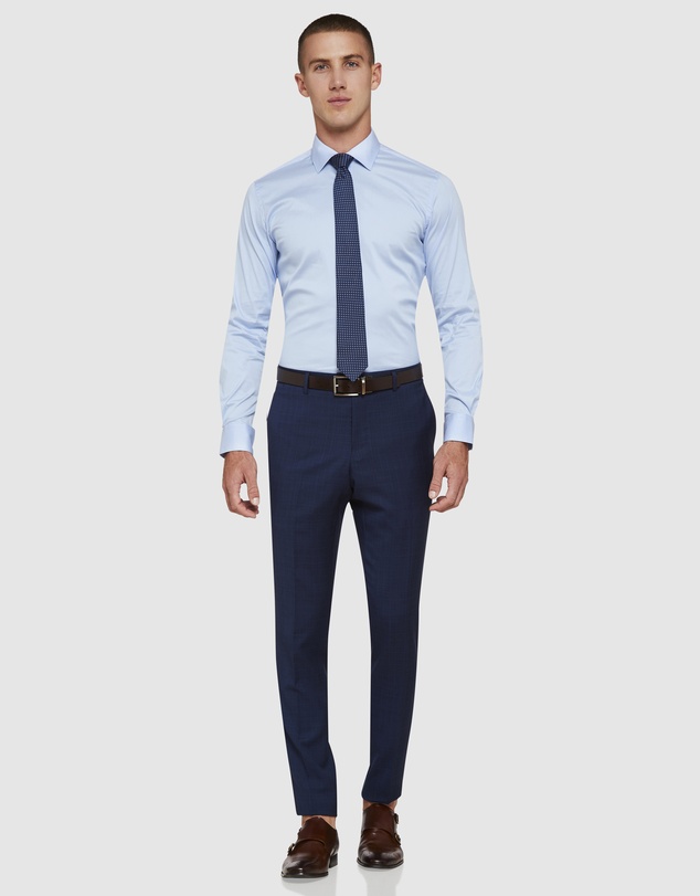 Oxford - Blue Stretch Travel Shirt
