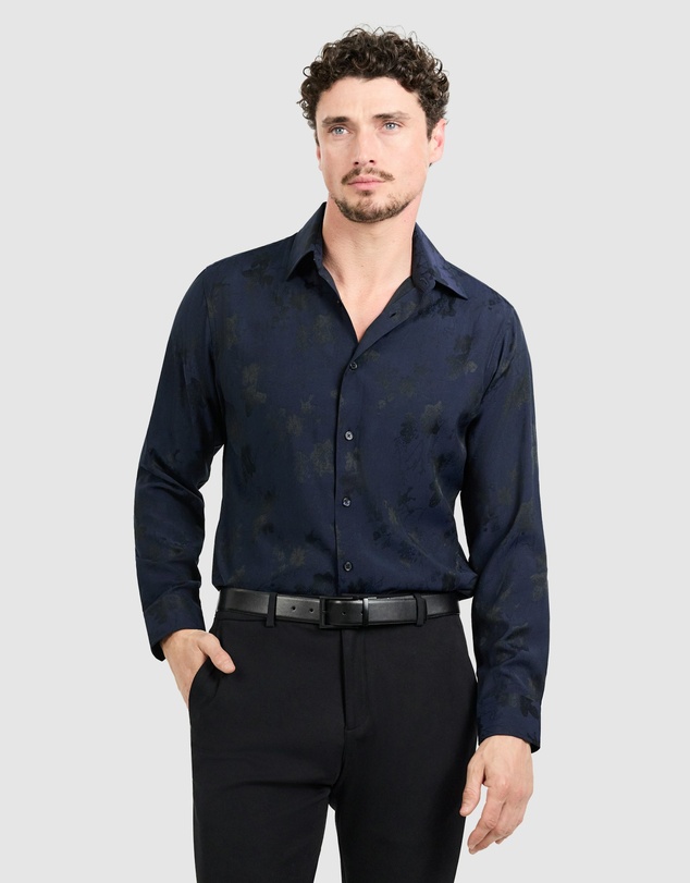 Tarocash - Lapis Slim Floral Shirt