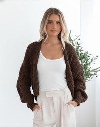 Esther & Co - Dorine Cardigan - Coffee