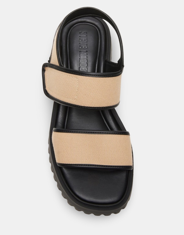 Steve Madden - Grover Black/Tan Sandals