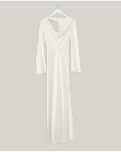 Revibe - Repaired Shona Joy Huxley LS Cowl Maxi Dress - AU 8